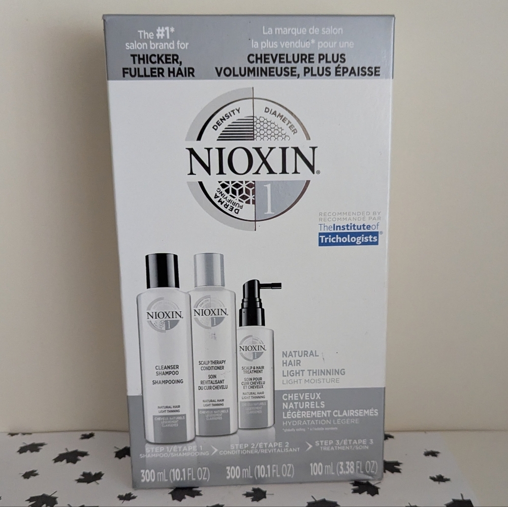 Nixon System 1 Natural Hair Light Thinning, Shampoo, Conditioner And Treatment
